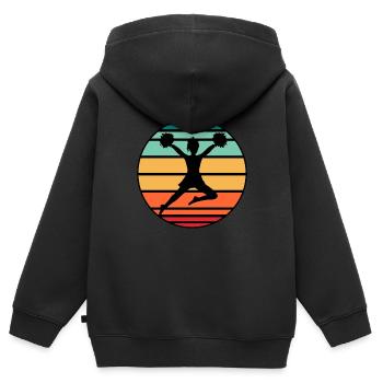 Cheerleading - Sweat Premium à capuche zippé enfant bio - noir - Dos - AI Model Kid Male (0cm)