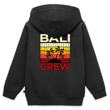 Bali - Sweat Premium à capuche zippé enfant bio - noir - Dos - AI Model Kid Male (0cm)
