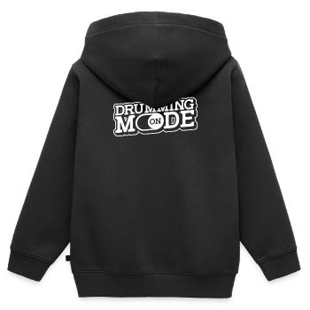 Batterie Batteur Batteur - Sweat Premium à capuche zippé enfant bio - noir - Dos - AI Model Kid Male (0cm)