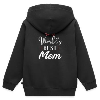 Weltbeste Mama - Kinder Premium Organic Zip Hoodie - Schwarz - Hinten - AI Model Kid Male (0cm)