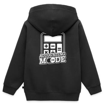 Buchhaltung Buchhalter Steuern - Kinder Premium Organic Zip Hoodie - Schwarz - Hinten - AI Model Kid Male (0cm)