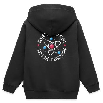 Physicien physicien - Sweat Premium à capuche zippé enfant bio - noir - Dos - AI Model Kid Male (0cm)