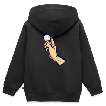 Golf Golfer Golfer Golfer Golf Course - Kids Premium Organic Zip-up Hoodie - black - Back - AI Model Kid Male (0cm)