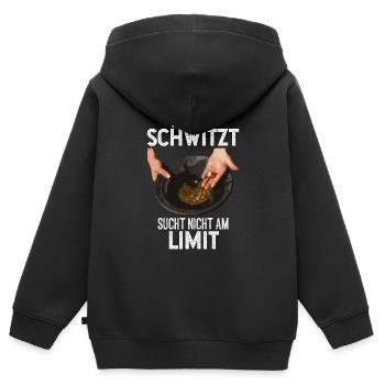 Goldsucher Goldwaschen Goldgraben Goldbarren - Kinder Premium Organic Zip Hoodie - Schwarz - Hinten - AI Model Kid Male (0cm)