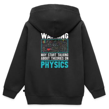 Physicien physicien - Sweat Premium à capuche zippé enfant bio - noir - Dos - AI Model Kid Male (0cm)