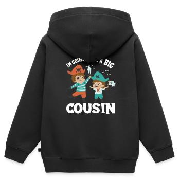 I'm Going To Be A Big Cousin Pirate Family Boys - Kids Premium Organic Zip-up Hoodie - black - Back - AI Model Kid Male (0cm)