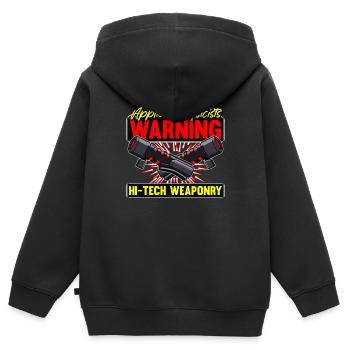 Physicien physicien - Sweat Premium à capuche zippé enfant bio - noir - Dos - AI Model Kid Male (0cm)