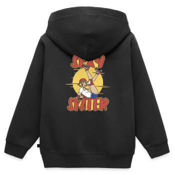 Rollschuhe Laufen Roller Skates - Kinder Premium Organic Zip Hoodie - Schwarz - Hinten - AI Model Kid Male (0cm)