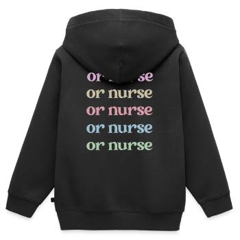 OP-Schwester Operationsschwester Krankenschwester - Kinder Premium Organic Zip Hoodie - Schwarz - Hinten - AI Model Kid Male (0cm)