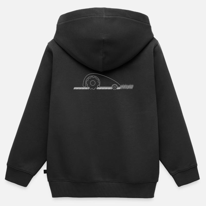 Tondeuse à gazon robotisée Tondeuse à gazon robotisée - Sweat Premium à capuche zippé enfant bio - noir