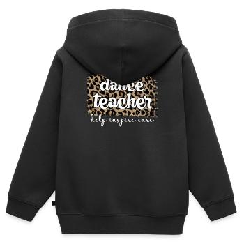 Tanzlehrer Anerkennung Tanzlehrerin Tanzunterricht - Kinder Premium Organic Zip Hoodie - Schwarz - Hinten - AI Model Kid Male (0cm)
