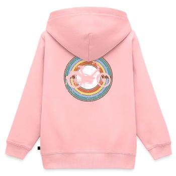 Mofa retro - Kinder Premium Organic Zip Hoodie - Rosa - Hinten - AI Model Kid Female (0cm)