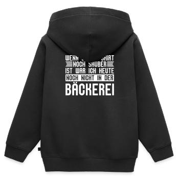 Bäcker Backen Konditor - Kinder Premium Organic Zip Hoodie - Schwarz - Hinten - AI Model Kid Male (0cm)