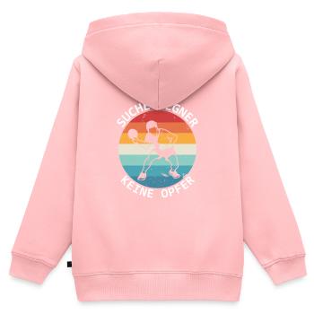 Tischtennis Suche Gegner Keine Opfer - Kinder Premium Organic Zip Hoodie - Rosa - Hinten - AI Model Kid Female (0cm)