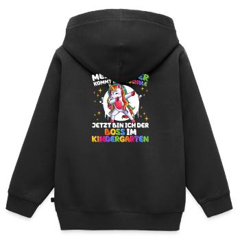Mein Bruder Kommt In Die Schule Kindergarten - Kinder Premium Organic Zip Hoodie - Schwarz - Hinten - AI Model Kid Male (0cm)