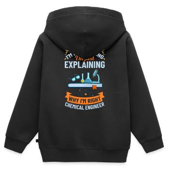 Chemical Engineer Chemical Engineering Science - Kids Premium Organic Zip-up Hoodie - black - Back - AI Model Kid Male (0cm)