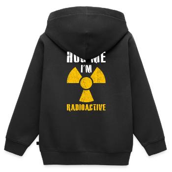 Radioactive - Kids Premium Organic Zip-up Hoodie - black - Back - AI Model Kid Male (0cm)