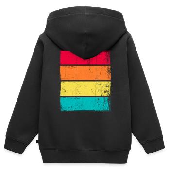 Sunset Grunge Background - Kids Premium Organic Zip-up Hoodie - black - Back - AI Model Kid Male (0cm)