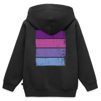 Grunge Hintergrund - Kinder Premium Organic Zip Hoodie - Schwarz - Hinten - AI Model Kid Male (0cm)