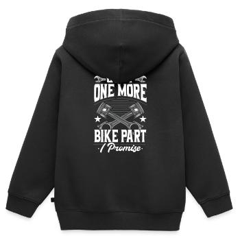 Nur Noch Ein Fahrradteil Ich Verspreche - Kinder Premium Organic Zip Hoodie - Schwarz - Hinten - AI Model Kid Male (0cm)