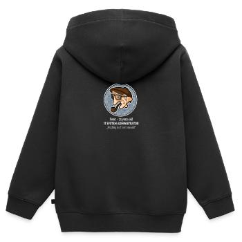 System Administrator ist kein stressiger Job - Kinder Premium Organic Zip Hoodie - Schwarz - Hinten - AI Model Kid Male (0cm)