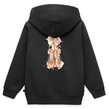 Cadeau de danseuse de ballet ballerine danseuse de ballet - Sweat Premium à capuche zippé enfant bio - noir - Dos - AI Model Kid Male (0cm)