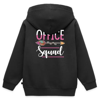 Büro MItarbeiterin - Kinder Premium Organic Zip Hoodie - Schwarz - Hinten - AI Model Kid Male (0cm)
