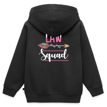attorney group - Kids Premium Organic Zip-up Hoodie - black - Back - AI Model Kid Male (0cm)