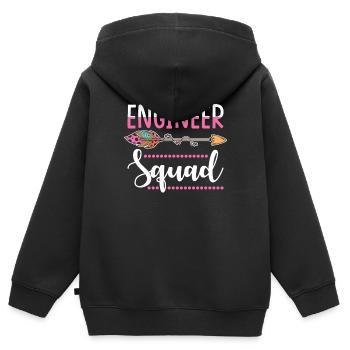 groupe d'ingénieurs - Sweat Premium à capuche zippé enfant bio - noir - Dos - AI Model Kid Male (0cm)