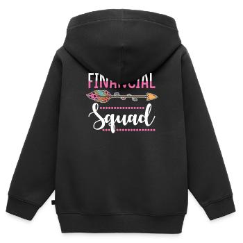 groupe financier - Sweat Premium à capuche zippé enfant bio - noir - Dos - AI Model Kid Male (0cm)