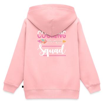 Koch Gruppe - Kinder Premium Organic Zip Hoodie - Rosa - Hinten - AI Model Kid Female (0cm)