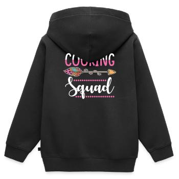 groupe de cuisine - Sweat Premium à capuche zippé enfant bio - noir - Dos - AI Model Kid Male (0cm)