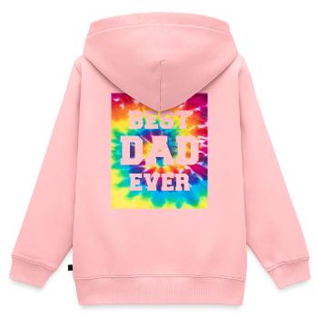 Father Papa Best Dad Best Dad Ever Hippie - Kids Premium Organic Zip-up Hoodie - rose - Back - AI Model Kid Female (0cm)