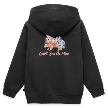Stachelschwein - Kinder Premium Organic Zip Hoodie - Schwarz - Hinten - AI Model Kid Male (0cm)