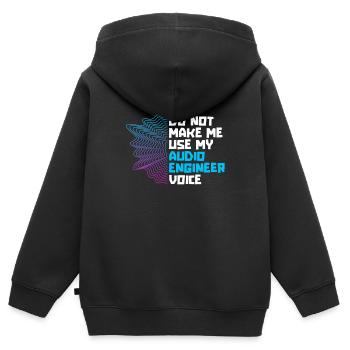 Tontechniker Sound Audio Engineer - Kinder Premium Organic Zip Hoodie - Schwarz - Hinten - AI Model Kid Male (0cm)