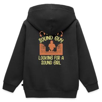 Tontechniker Sound Audio Engineer - Kids Premium Organic Zip-up Hoodie - black - Back - AI Model Kid Male (0cm)
