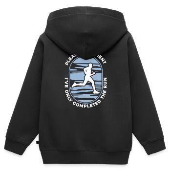 Triathlon - Sweat Premium à capuche zippé enfant bio - noir - Dos - AI Model Kid Male (0cm)