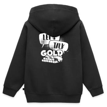 Mines d’or - Sweat Premium à capuche zippé enfant bio - noir - Dos - AI Model Kid Male (0cm)