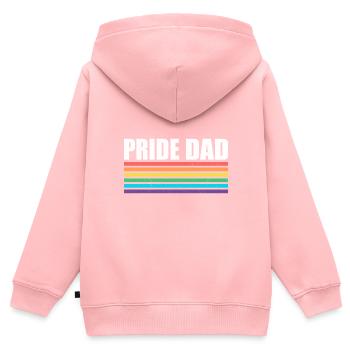 Pride Dad - LGBT Gay Pride Month Community - Kinder Premium Organic Zip Hoodie - Rosa - Hinten - AI Model Kid Female (0cm)