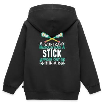 Lacrosse - Sweat Premium à capuche zippé enfant bio - noir - Dos - AI Model Kid Male (0cm)