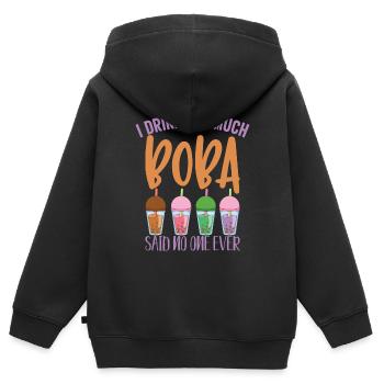 Bubble Tea Milktea Lovers Boba Lifestyle Gift - Kids Premium Organic Zip-up Hoodie - black - Back - AI Model Kid Male (0cm)