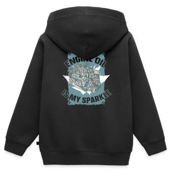 LKW Fahrer Lastwagenfahrer Fernfahrer Trucker - Kinder Premium Organic Zip Hoodie - Schwarz - Hinten - AI Model Kid Male (0cm)