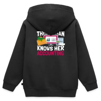Buchhaltung Buchhalter Steuern - Kinder Premium Organic Zip Hoodie - Schwarz - Hinten - AI Model Kid Male (0cm)