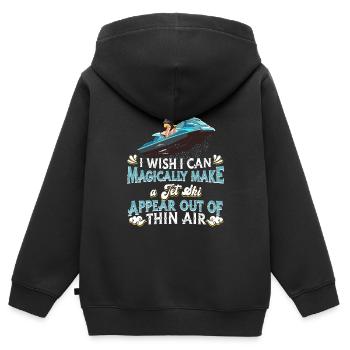 Jetski Jet Ski Motorschlitten - Kinder Premium Organic Zip Hoodie - Schwarz - Hinten - AI Model Kid Male (0cm)