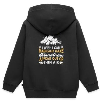 Klettern Bergsport Kletterer - Kinder Premium Organic Zip Hoodie - Schwarz - Hinten - AI Model Kid Male (0cm)
