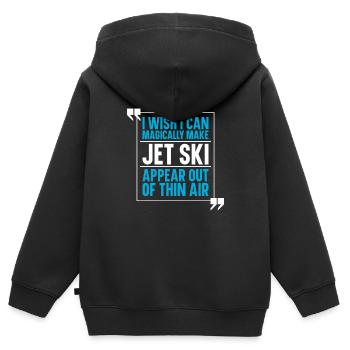 Jetski Jet Ski Motorschlitten - Kinder Premium Organic Zip Hoodie - Schwarz - Hinten - AI Model Kid Male (0cm)