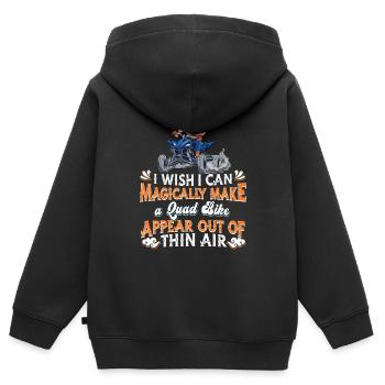 Quad Atv Motorsport - Kinder Premium Organic Zip Hoodie - Schwarz - Hinten - AI Model Kid Male (0cm)