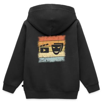 Schauspieler Geschenk - Kinder Premium Organic Zip Hoodie - Schwarz - Hinten - AI Model Kid Male (0cm)