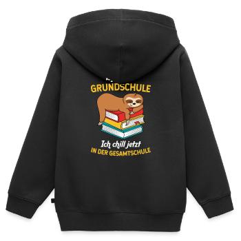 Grundschulabschluss Gesamtschule 5. Klasse - Kinder Premium Organic Zip Hoodie - Schwarz - Hinten - AI Model Kid Male (0cm)
