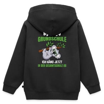 Grundschulabschluss Gesamtschule 5. Klasse - Kinder Premium Organic Zip Hoodie - Schwarz - Hinten - AI Model Kid Male (0cm)